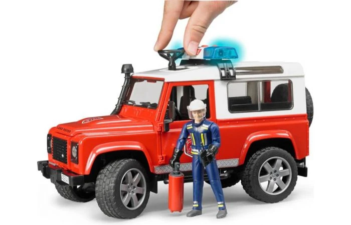 Bruder 2596 Land Rover Brandweerauto Met Speelfiguur 1 Bruder 2596 Land Rover Brandweerauto Met Speelfiguur