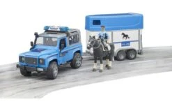 Bruder 2588 Land Rover Defender Politievoertuig, Paardentrailer, Paard + Politieagent -Trendy Speelgoedwinkel 1200x598