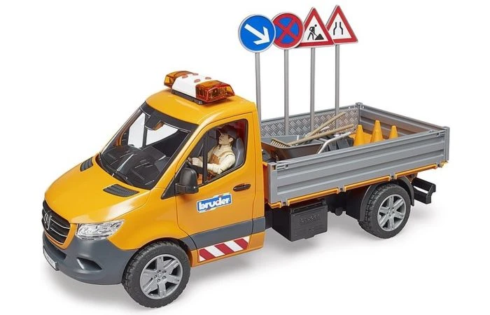 Bruder 2677 Mercedes-Benz Sprinter Wegenbouw Auto 4 Bruder 2677 Mercedes-Benz Sprinter Wegenbouw Auto - Afbeelding 4