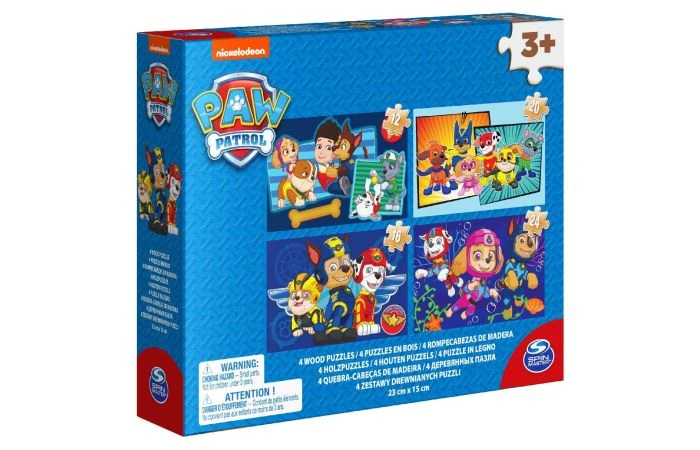 Paw Patrol Shoe Box Wood Puzzle 4 Pack 3 Paw Patrol Shoe Box Wood Puzzle 4 Pack - Afbeelding 3