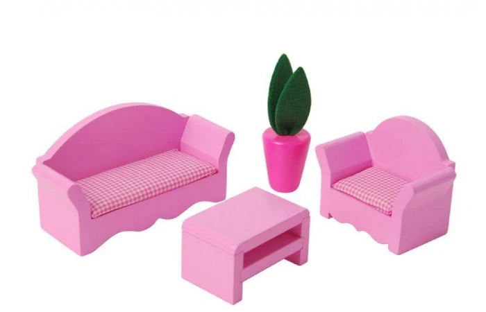 Poppenhuis Met Meubelset (17-delig) 2 Poppenhuis Met Meubelset (17-delig) - Afbeelding 2