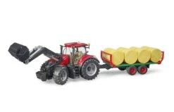 Bruder 3198 Case IH Optum 3 CVX Met Voorlader, Balenwagen -Trendy Speelgoedwinkel 3198