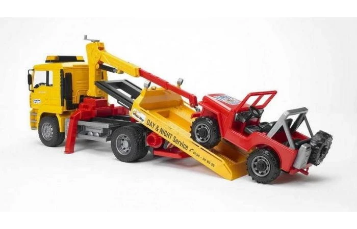 Bruder 2750 MAN Takelauto Met JEEP 3 Bruder 2750 MAN Takelauto Met JEEP - Afbeelding 3