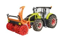 Bruder 3017 Claas Axion 95 Met Sneeuwkettingen En Sneeuwblazer