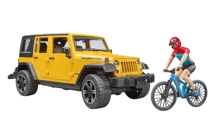 Bruder 2543 Jeep Wrangler Rubicon Unlimited Met Mountainbike En Fietser 1 Bruder 2543 Jeep Wrangler Rubicon Unlimited Met Mountainbike En Fietser