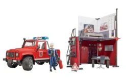 Bruder 62701 Brandweerkazerne Met Land Rover Defender