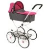 Poppenwagen Retro Roze / Grijs