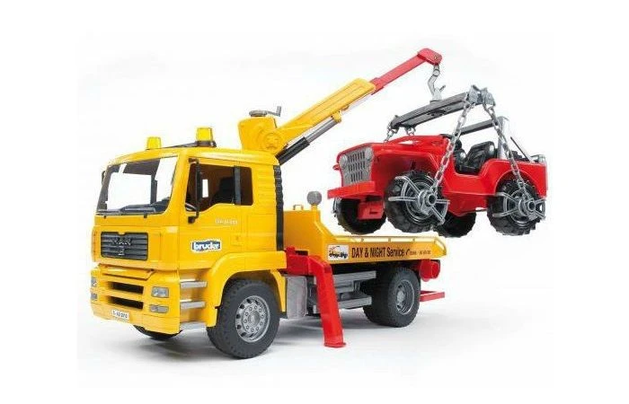 Bruder 2750 MAN Takelauto Met JEEP 1 Bruder 2750 MAN Takelauto Met JEEP