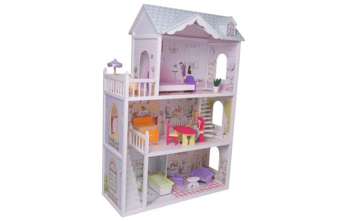 Poppenhuis Met Meubelset (13-delig) 1 Poppenhuis Met Meubelset (13-delig)