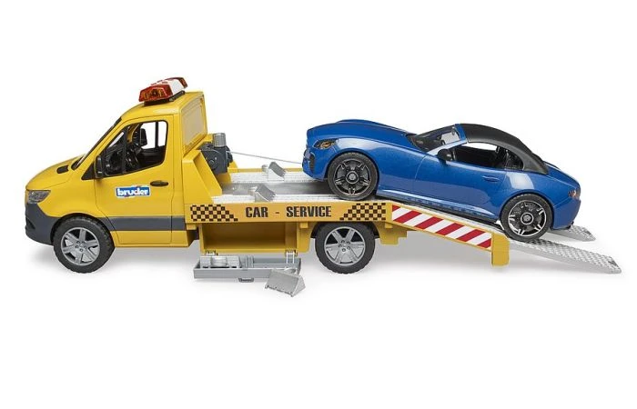 Bruder 2675 Mercedes Benz Sprinter Autotransporter Met Roadster 2 Bruder 2675 Mercedes Benz Sprinter Autotransporter Met Roadster - Afbeelding 2