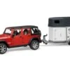 Bruder 2926 Jeep Wrangler Unlim. Met Paardentrailer