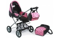 Poppenwagen Bambina (l.roze/grs/ster)