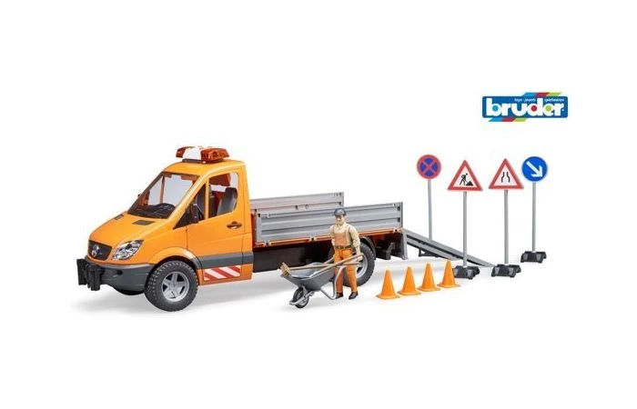 Bruder 2677 Mercedes-Benz Sprinter Wegenbouw Auto 2 Bruder 2677 Mercedes-Benz Sprinter Wegenbouw Auto - Afbeelding 2