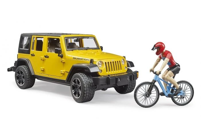 Bruder 2543 Jeep Wrangler Rubicon Unlimited Met Mountainbike En Fietser 4 Bruder 2543 Jeep Wrangler Rubicon Unlimited Met Mountainbike En Fietser - Afbeelding 4