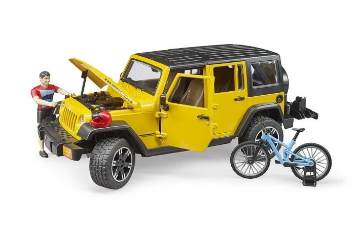 Bruder 2543 Jeep Wrangler Rubicon Unlimited Met Mountainbike En Fietser 2 Bruder 2543 Jeep Wrangler Rubicon Unlimited Met Mountainbike En Fietser - Afbeelding 2