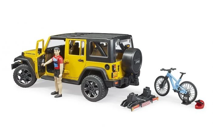 Bruder 2543 Jeep Wrangler Rubicon Unlimited Met Mountainbike En Fietser 3 Bruder 2543 Jeep Wrangler Rubicon Unlimited Met Mountainbike En Fietser - Afbeelding 3