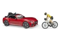 Bruder 3485 Roadster Met Racefiets En Fietser -Trendy Speelgoedwinkel rooie 3